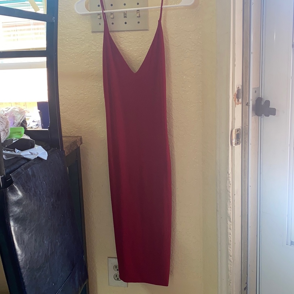 Selling this burgundy dress from fashion nova